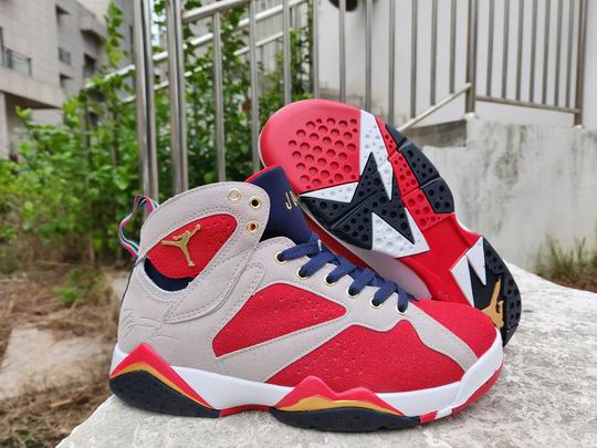 Air Jordan 7 TROPHY ROOM DM1195-474 Red Beige Men's Basketball Shoes -018